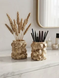 قالب سیلیکونی گلدان ( یا جا براشی ) طرح توپک دفرمه