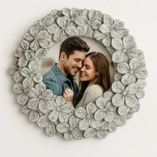 قالب سیلیکونی قاب عکس حلقه گل