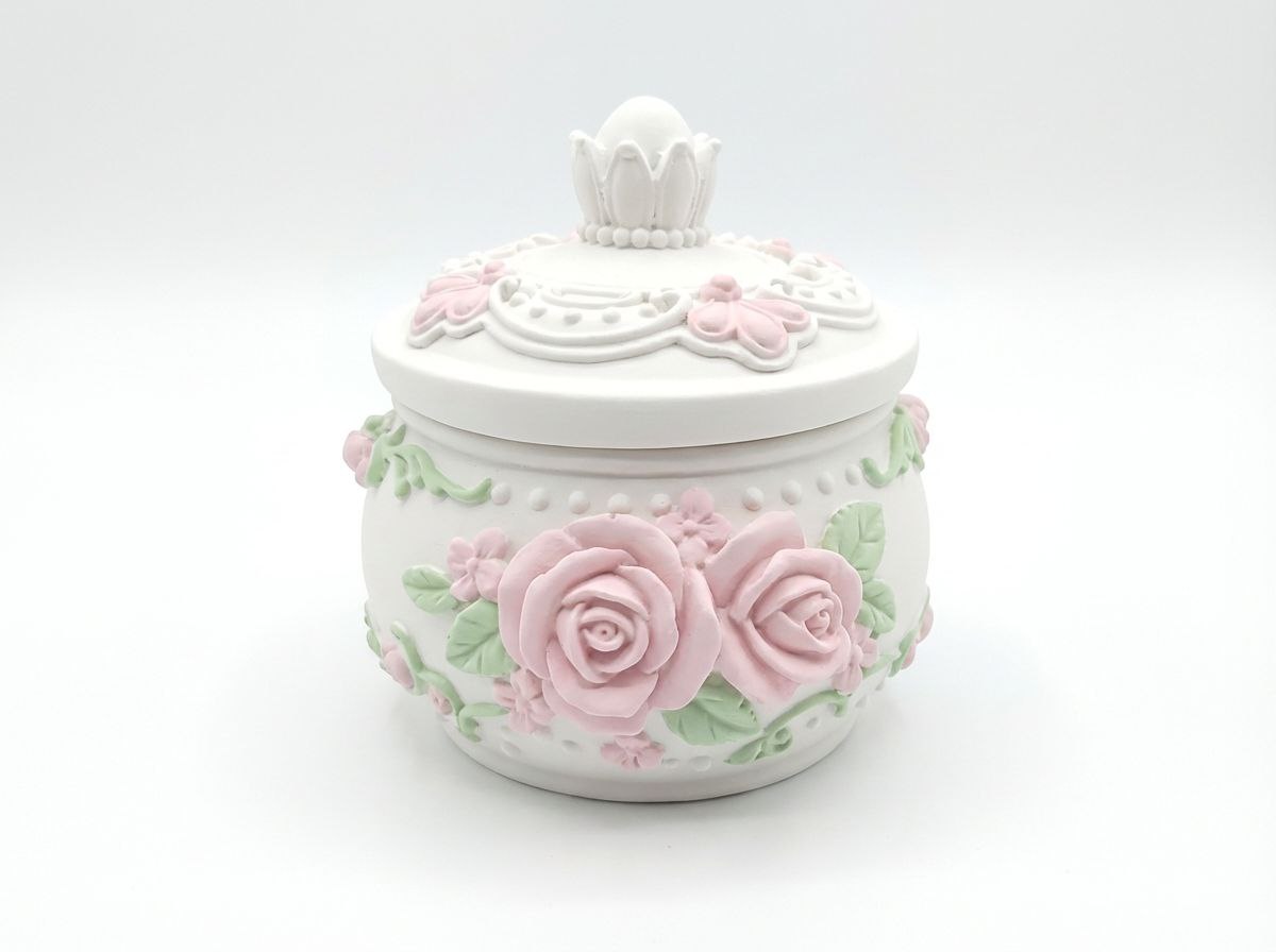 قالب سیلیکونی بانکه ( ظرف درب دار )گل رز