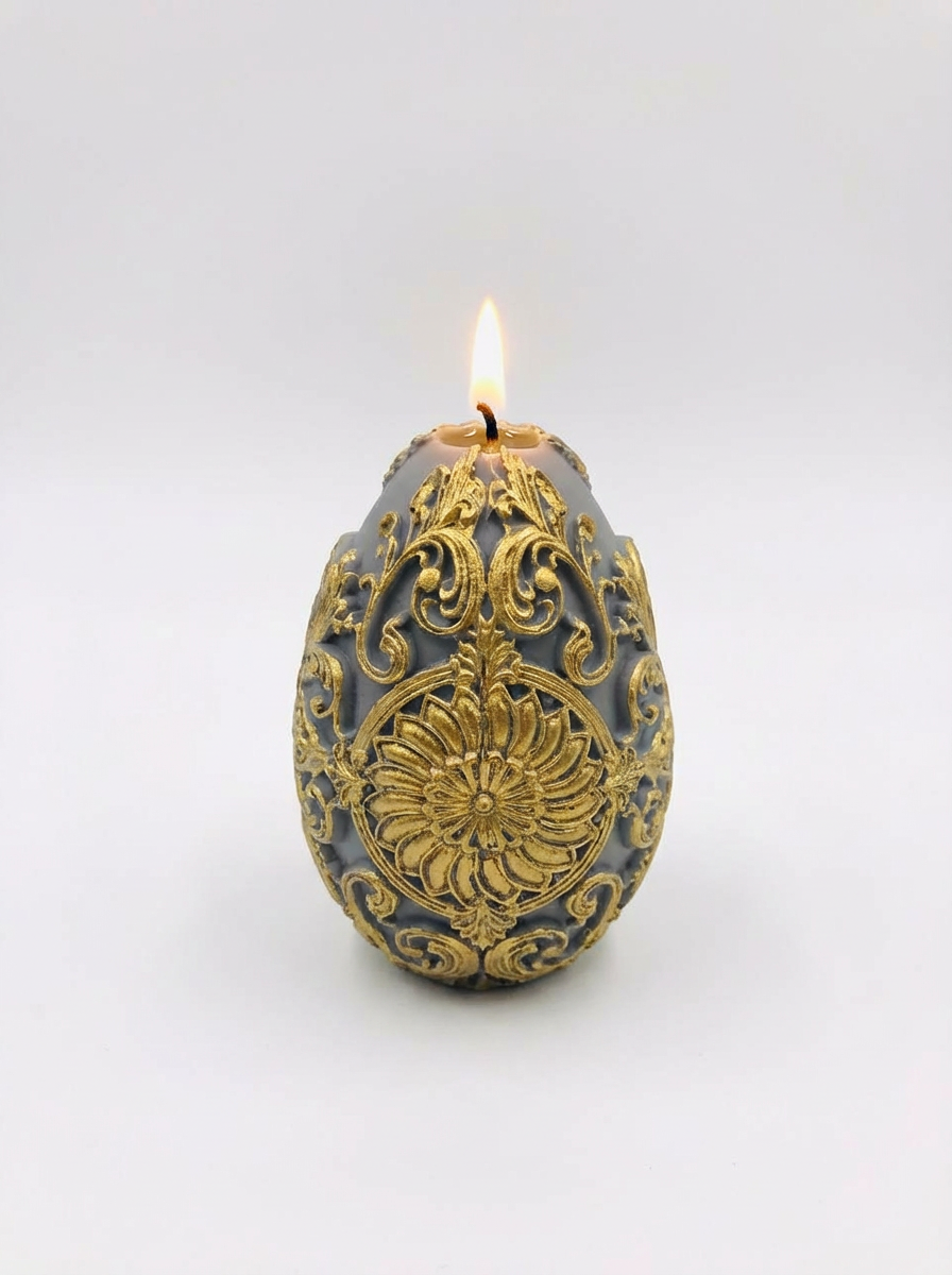 قالب سیلیکونی شمع طرح تخم مرغ تاج دار