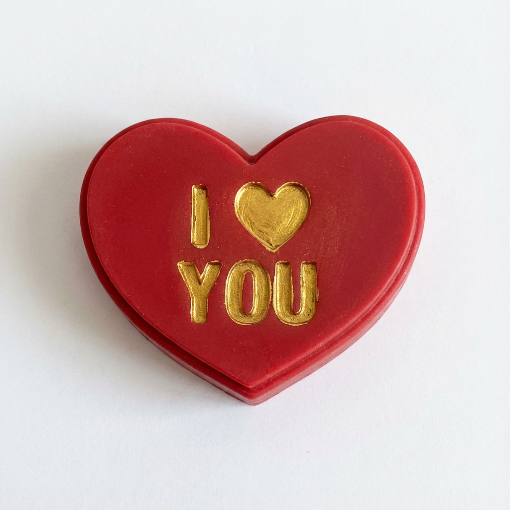 قالب سیلیکونی قلب ILve you (مجسمه تزیینی یا شمع )