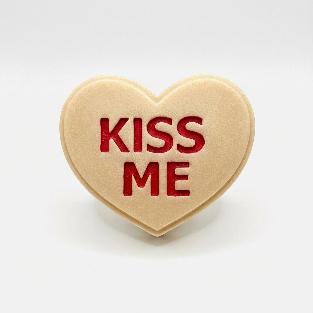 قالب سیلیکونی قلب KISS ME ( تزیینی یا شمع )